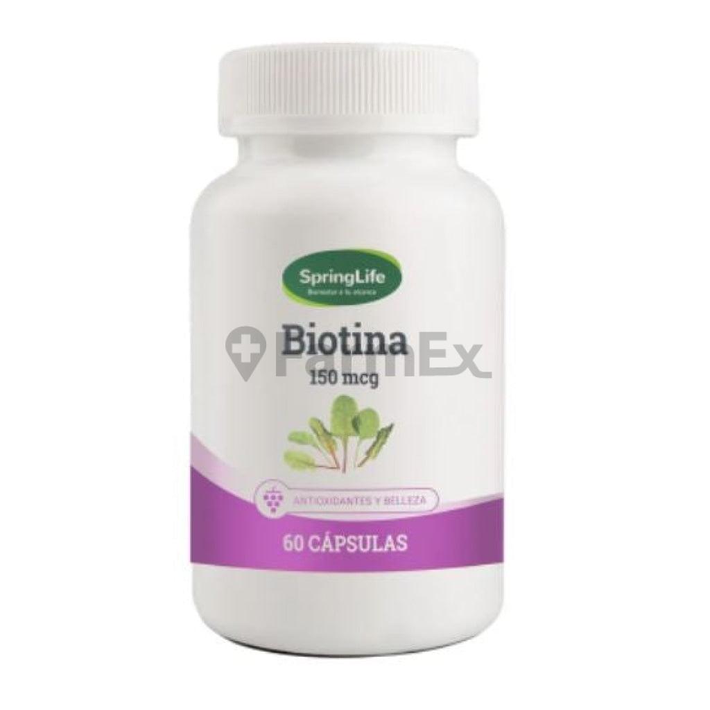 Biotina 150 mcg x 60 cápsulas SPRINGLIFE